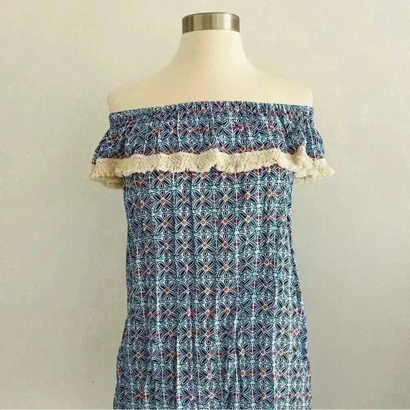 New Roberta Roller Rabbit Lucia Bai Off The Shoulder Dress XS - Picture 11 of 11